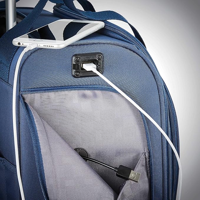 Samsonite Underseat Carry-On Spinner With USB Port, Ocean, One Size