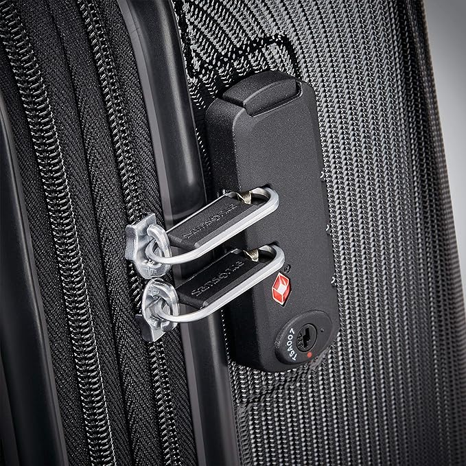 Samsonite Winfield 3 DLX Hardside Expandable Luggage with Spinners, Black, Carry-On 20-Inch