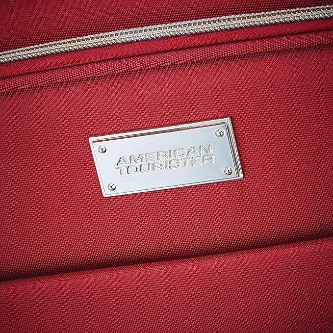 American Tourister Belle Voyage Softside Luggage with Spinner Wheels, Red, Carry-On 21-Inch