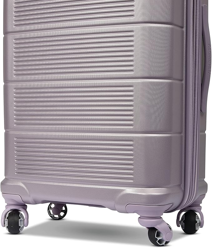 American Tourister Stratum 2.0 Expandable Hardside Luggage with Spinner Wheels, Purple Haze, Carry-on