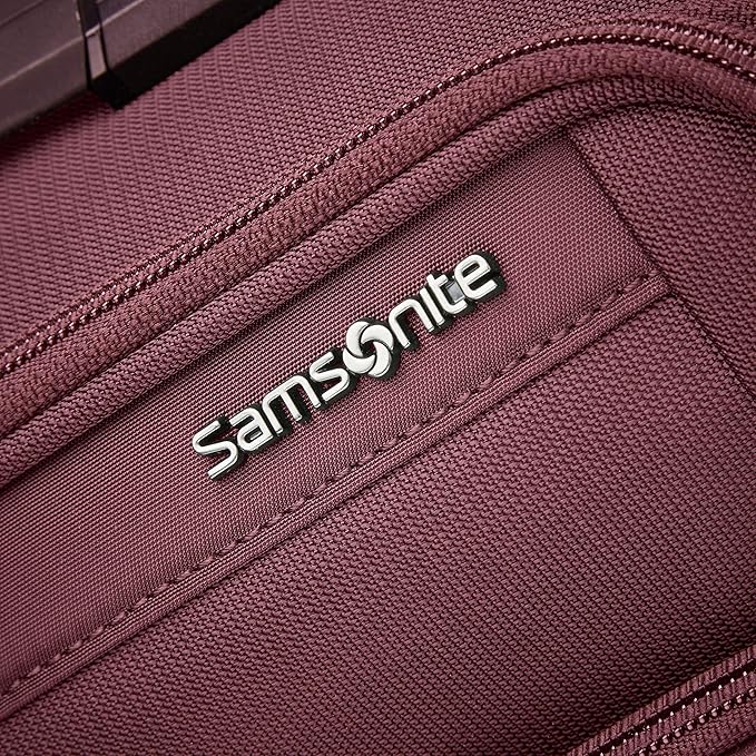 Samsonite Lineate DLX Softside Expandable Luggage with Spinner Wheels, Merlot, Medium Checked