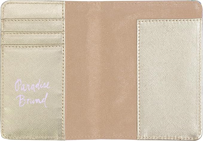 Lilly Pulitzer Vegan Leather Passport Holder, Cute Passport Cover, Travel Wallet with Credit Card Slots, Swizzle In