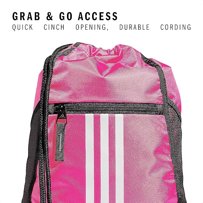 adidas Alliance Sackpack – Drawstring Backpack for Sports, Small Gym Bag