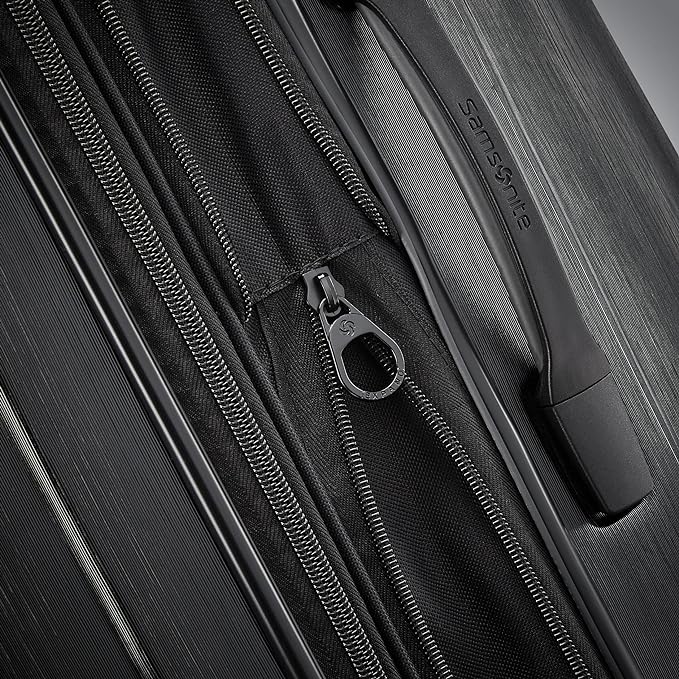 Samsonite Centric 2 Hardside Expandable Luggage with Spinner Wheels, Black, Checked-Large 28-Inch