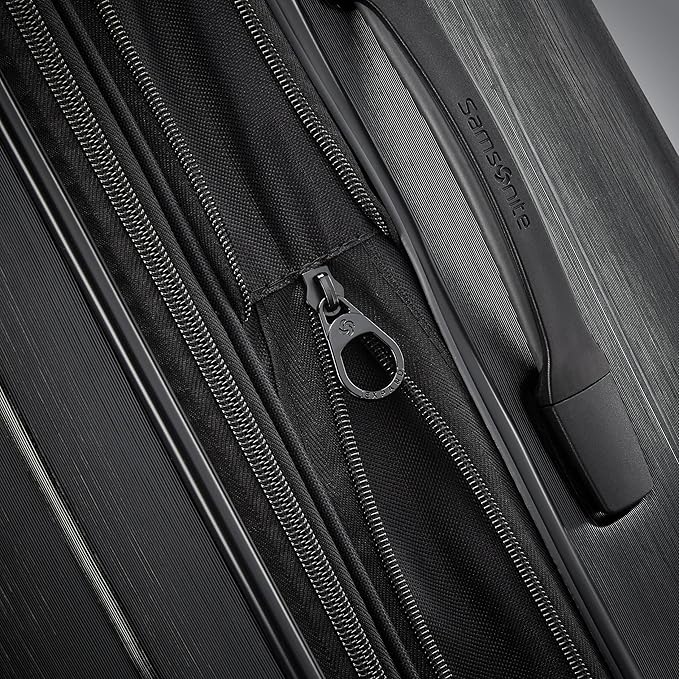 Samsonite Centric 2 Hardside Expandable Luggage with Spinner Wheels, Black, Checked-Medium 24-Inch