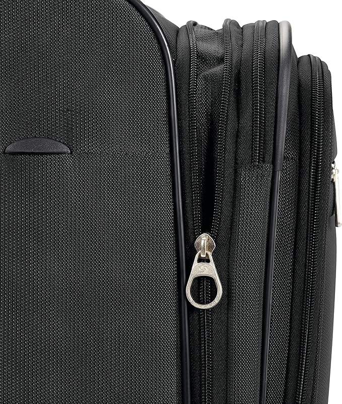 Samsonite Aspire DLX Softside Expandable Luggage Set with Spinners (Carry-on & Medium), Black