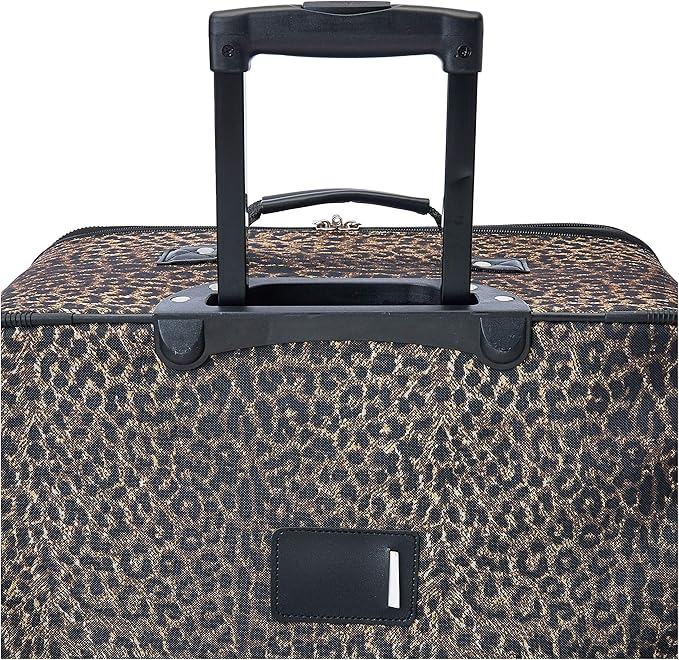 Rockland Jungle Softside Upright Luggage Set, Leopard, 4-Piece Set (14/19/24/28)