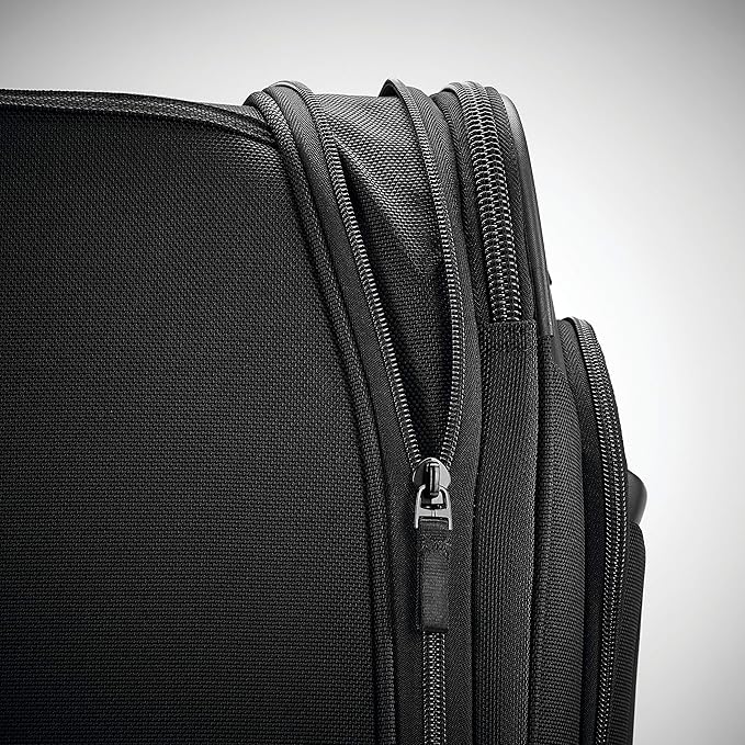Samsonite Pro Travel Softside Expandable Luggage with Spinner Wheels, Black, Checked-Large 29-Inch