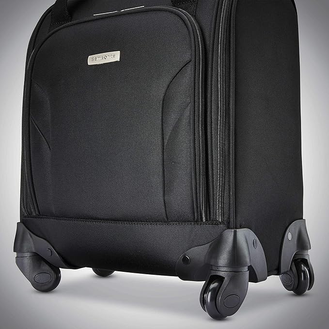 Samsonite Underseat Carry-On Spinner With USB Port, Jet Black, One Size