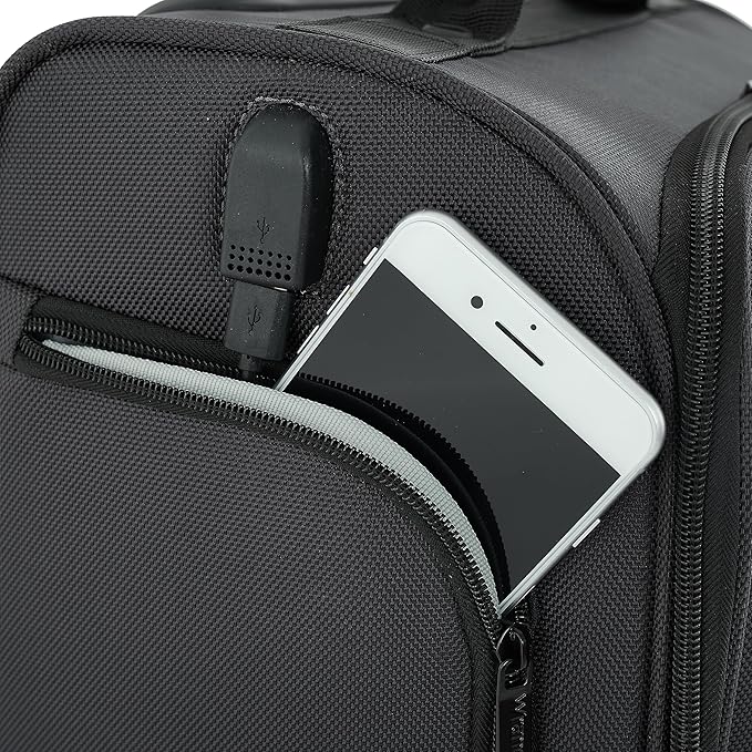 Wrangler 17" Underseat Spinner Carry-On Luggage, Charcoal