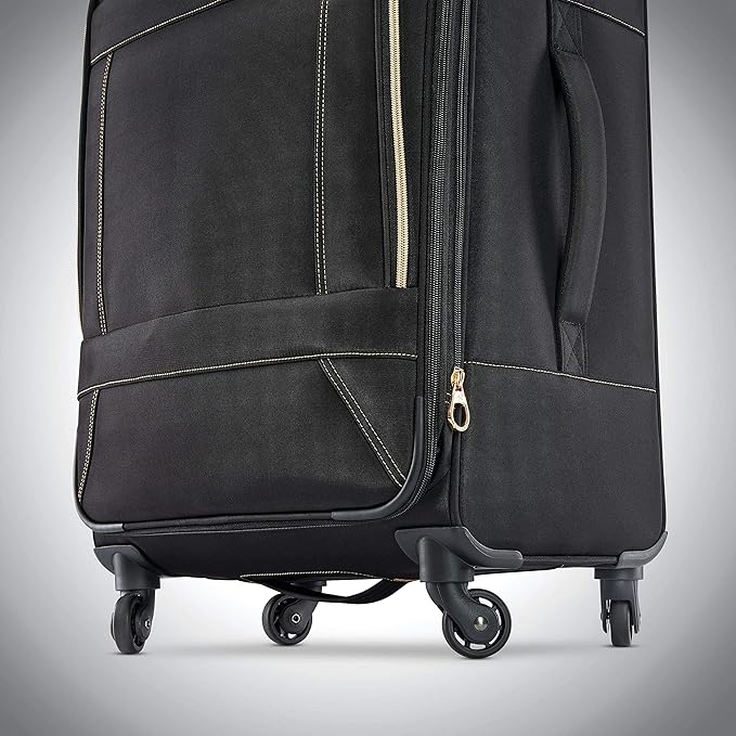 American Tourister Belle Voyage Softside Luggage with Spinner Wheels, Black, Carry-On 21-Inch