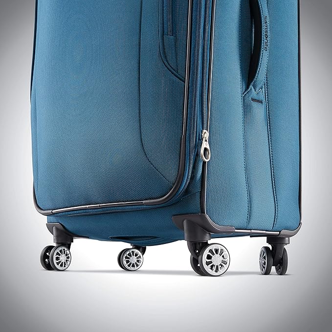 Samsonite Ascella X Softside Expandable Luggage with Spinners, Teal, 2PC SET (Carry-on/Medium)
