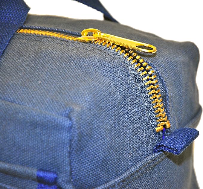 Waxed Canvas All Purpose Military Style Duffle Bag, Water-Resistant, Adjustable Strap, Fully Lined, Double Zipper Closure, heavy Duty, Olive Green