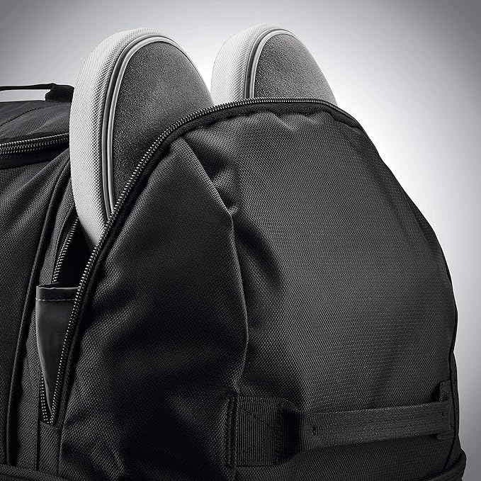 Samsonite Andante 2 Wheeled Duffel Bag – 22-Inch Durable Rolling Luggage with Inline Skate Wheels, Push-Button Handle & Spacious Compartments – Travel-Friendly and Lightweight - All Black
