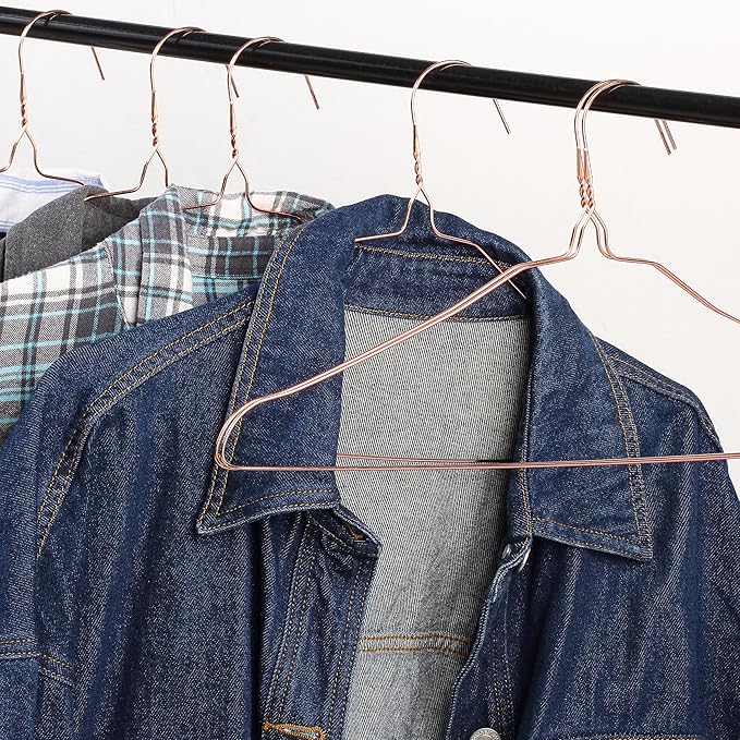 Mr. Pen- Rose Gold Metal Hangers, 10 Pack - Wire Coat Hangers for Clothes