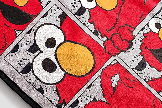 Jay Franco Sesame Street Hip Elmo Throw Blanket - Measures 40 x 50 inches, Kids Bedding - Fade Resistant Super Soft Fleece