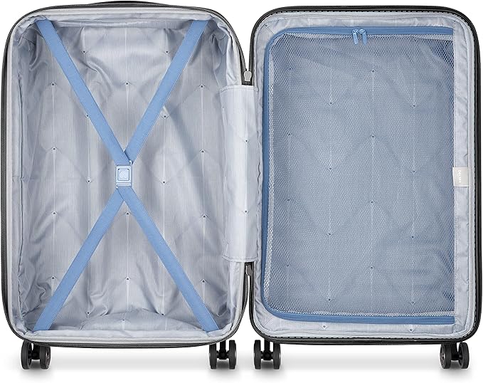 DELSEY PARIS Cruise 3.0 Hardside Expandable Luggage with Spinner Wheels, Graphite, Checked-Medium 24 Inch
