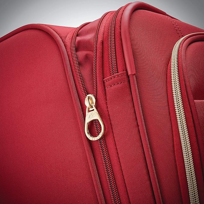 American Tourister Belle Voyage Softside Luggage with Spinner Wheels, Red, Carry-On 21-Inch
