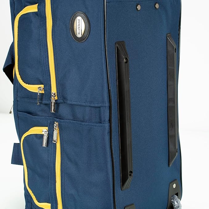 Rockland Rolling Duffel Bag, Black, 22"