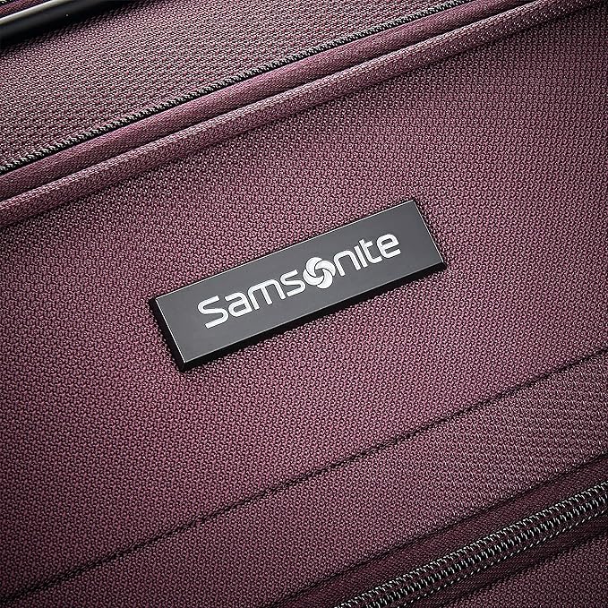 Samsonite Ascella X Softside Expandable Luggage with Spinner Wheels, Plum, Checked-Large 29-Inch