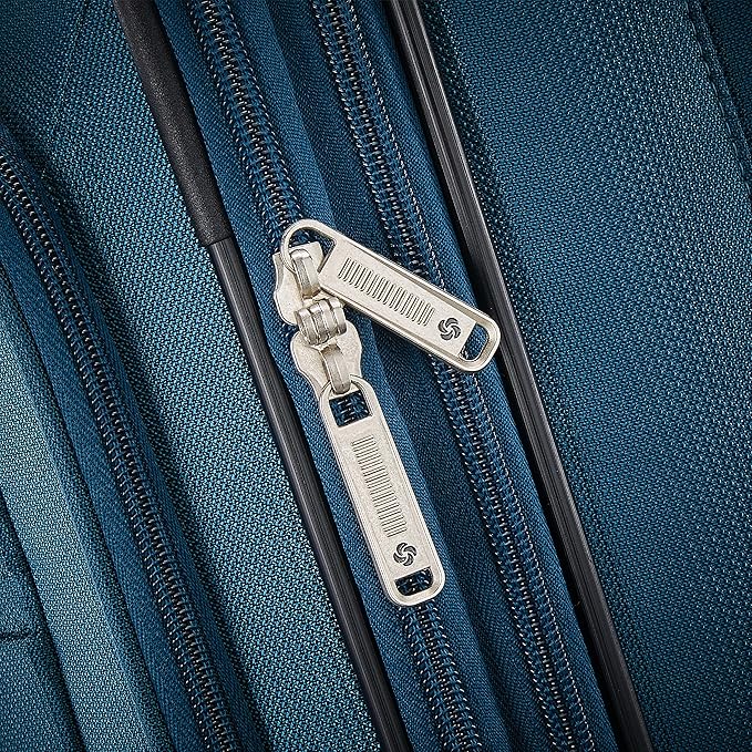 Samsonite Ascella X Softside Expandable Luggage with Spinners, Teal, 2PC SET (Carry-on/Medium)