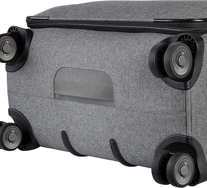 Ricardo Beverly Hills Malibu Bay 3.0 Softside, 4 Wheel Spinner, Lightweight Suitcase, Unisex, Stylish, Gray, Checked-Large 29-Inch