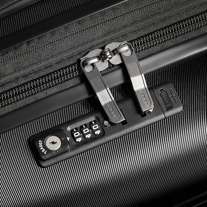 DELSEY PARIS Cruise 3.0 Hardside Expandable Luggage with Spinner Wheels, Black, Carry on 20 Inch
