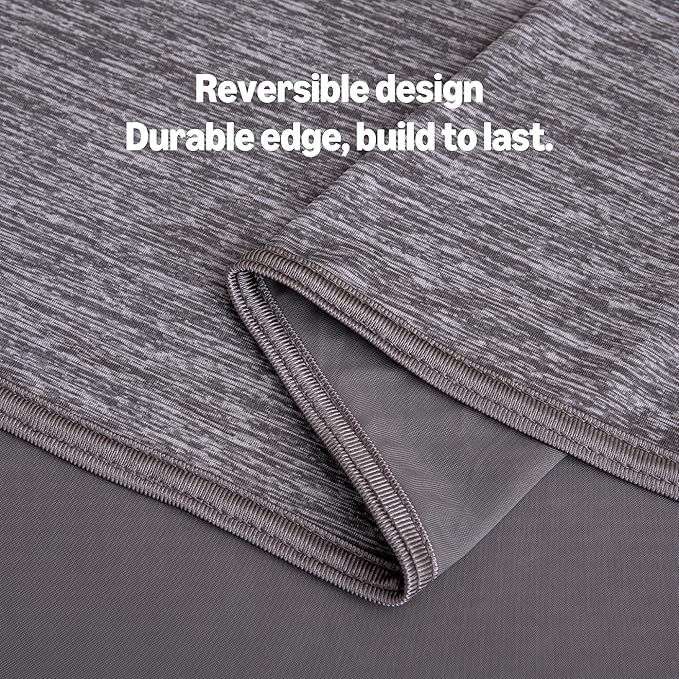 Amazon Basics Cooling Blanket for Hot Sleepers, Reversible Lightweight Thin Throw Blanket for Bed, Couch and Sofa, Twin XL (60" x 90"), Dark Gray