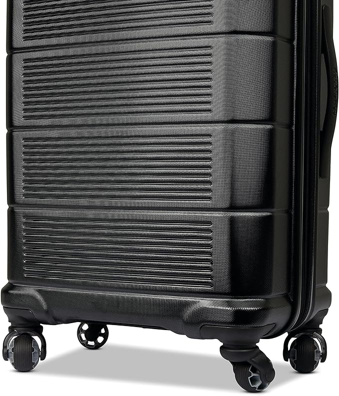 American Tourister Stratum 2.0 Expandable Hardside Luggage with Spinner Wheels, 24" SPINNER, Jet Black