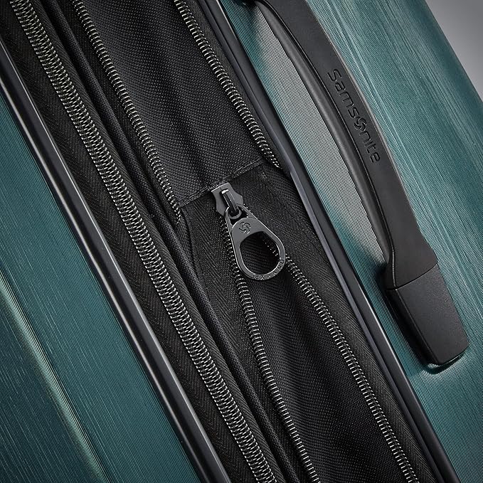 Samsonite Centric 2 Hardside Expandable Luggage with Spinner Wheels, Emerald Green, Checked-Medium 24-Inch